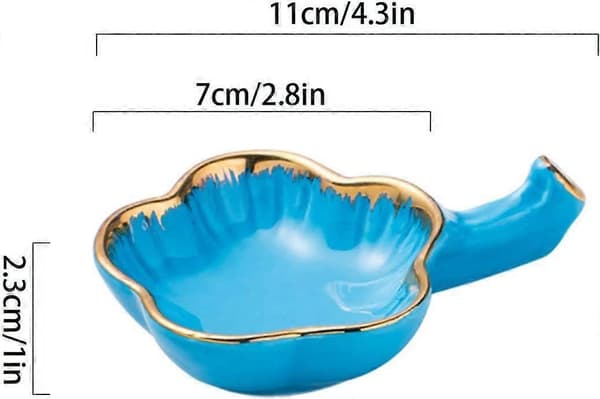 Multifunktionelle sovseskåle til dypning, keramiske dypeskåle, små dypeskåle, spisepindeholdere - sort - 11x7x2.3cm[DB]