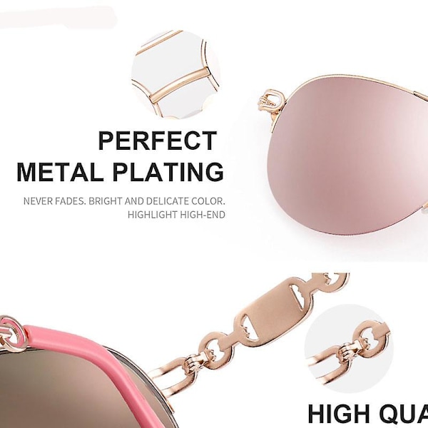 Polariserede Aviator Solbriller, Let Metalramme Solbriller Uv400 [Db] Burgundy gradient
