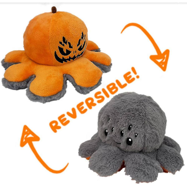 Rl Käännettävä Hämähäkki Jack-o-lyhty Pehmolelu Kaksinkertainen Puoli Söpö Täytetty Nukke Halloween Koti Dekoraatio