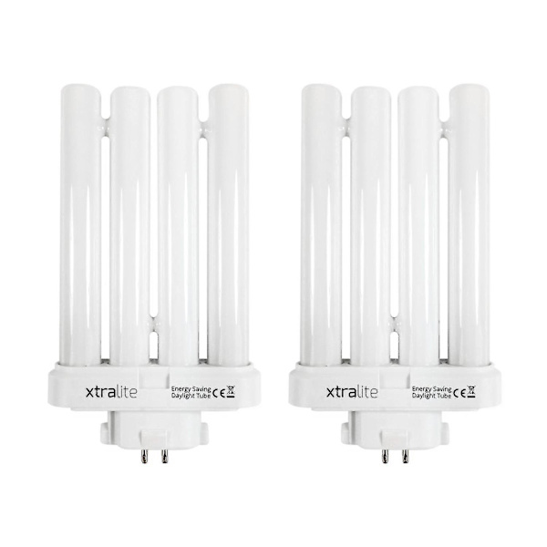 Db Xtralite 27w Dagsljusersättningslampa för högupplösta läslampor, 4-stifts Gx10q-4 Quad Tube (6500k) Pack Of 2