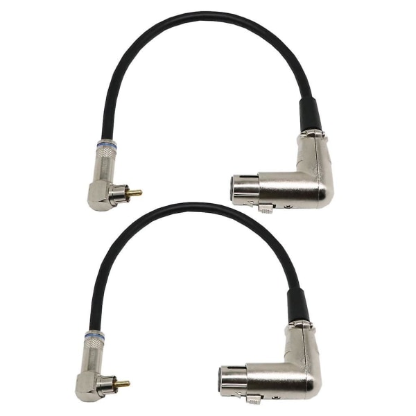 2 kappaletta 1ft Xlr 3p naaras - Rca uros kaapeli -- Professional Series -- Stage, Dj, Pro, Studio kaapeli  [dB}
