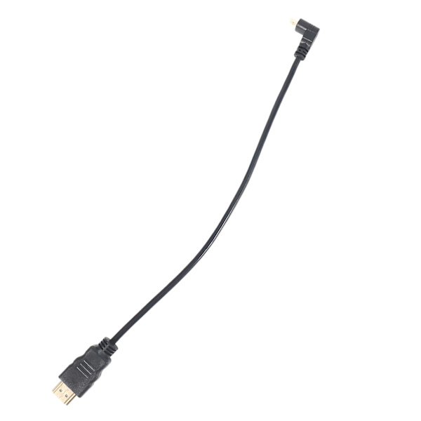 30cm Micro-HDMI Höger Vinkel Hane till HDMI Hane (90 Grader) - Stöder 4k (typ B) {Db} black