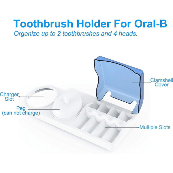Tannbørsteholderen er kompatibel med elektriske tannbørstetelefoner og kan romme 4 børster [DB]