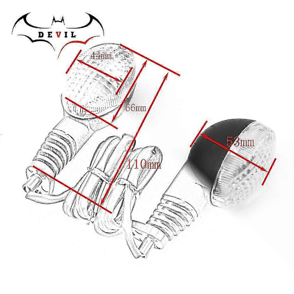 For Yamaha Xt660 Xt660x Xt660r 2004-2014/ Mt-03 2006-2012 Motorsykkel Front/bak Blinklys Indikatorlampe Pære db clear