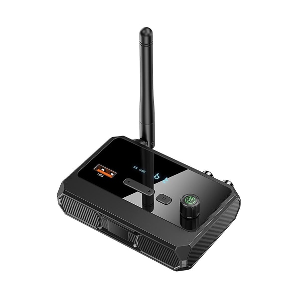 Bluetooth 5.3 lydmottaker trådløs støtte U-disk lydadapter med Aux Rca for bil-TV-PC-høyttalere
