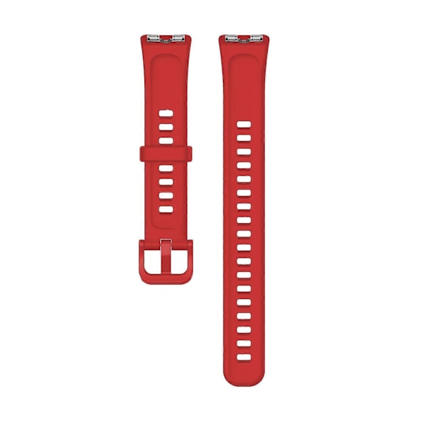 Myk TPU Klokkereim for Huawei Band 8 Justerbar Lengde Multi Hull Slitesterk Vanntett Erstatning [db] Red