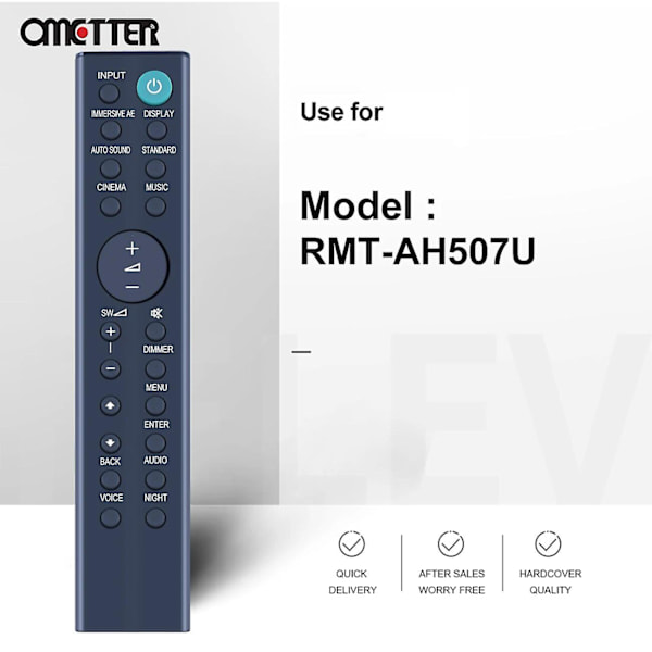 Rmt-ah507u Vaihdettava Kaukosäädin Soveltuu Sony Soundbar Ht-g700 Sa-g700 Sa-wg700 Sound Bar -järjestelmään [DB] RMT-AH507U