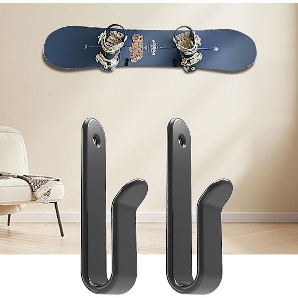 Vandrette Snowboard Vægmonteringsklips, Snowboard Vægreol Snowboard Montering Opbevaring Snowboard Display Vægmontering Holder Til Værelse db 2pcs