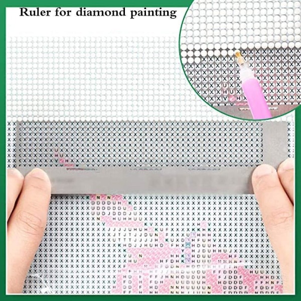 5d Diamond Diy -työkalut ruostumattomasta teräksestä valmistettu viivain piirtäminen kukoistava maalaus mesh ruudukko kirjonta kuvat taidekäsityöt 520 tyhjät ristikot