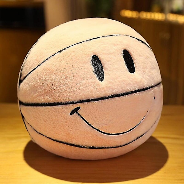 30cm Kreativ Smilende Bold Plyslegetøj Sød Basketball Pude Bil Hjem Basketball Dukke Smiley Bold Udluftningskast Dukke Pude PYR {DB} 30-32cm pink