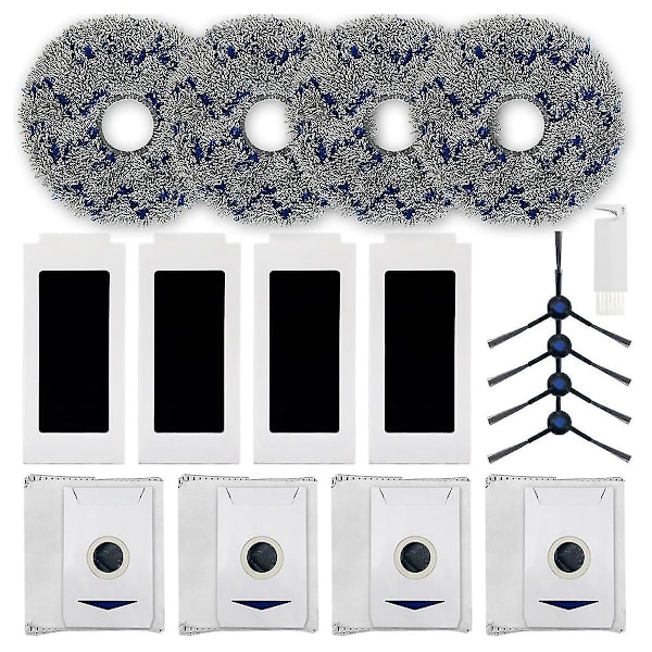 Til DEEBOT T30 Omni / T30 PRO Omni Robotstøvsuger Sidebørste Hepa Filter Mop Klud Tilbehør {Db} as shown