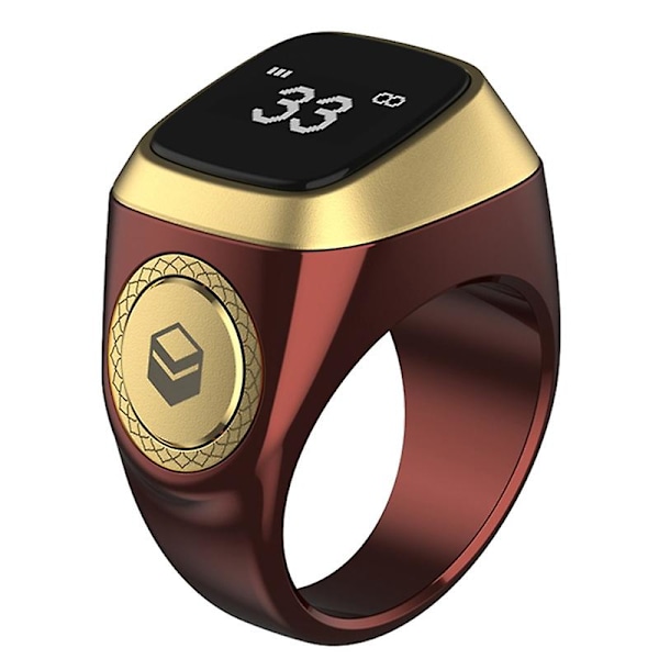 iQibla Zikr Bönring för Smart Ring för Muslimer Räknare 4 Bön för Tids Påminnelse [db] Coffee
