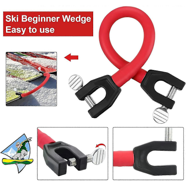 4-delt Ski Tip Connector Trainer Ski Træningshjælp Ski Wedge Hjælpemidler Til Begyndere Ski Træning, Variou [db]
