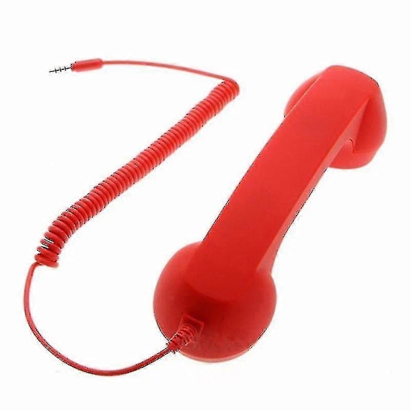 3,5 mm Retro Mobiltelefon Mottagare Telefonlur med Mikrofon [db] Red