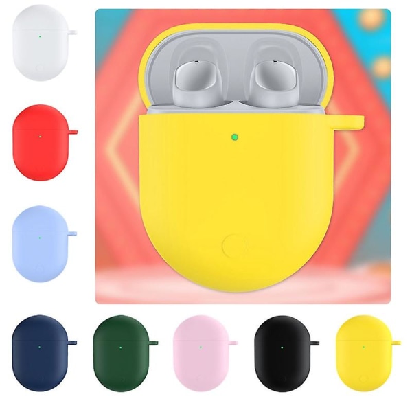 Beskyttelsesdeksel Støvtett Ikke-fading Bluetooth-kompatibel øretelefon Fjærende beskyttende hud med spenne for Redmi Airdots 3 Pro Jikaix Black