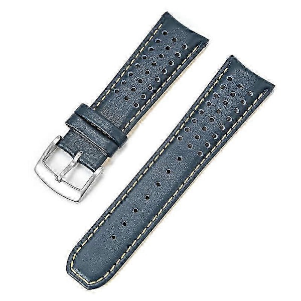 Til Citizen Blue Angels I II III AT8020/JY8078 Urrem Læderrem 23MM [DB] Yellow Line