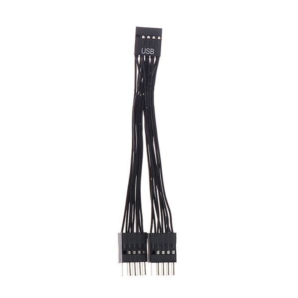 Pc USB Header förlängningskabel 9pin 1 hona till 2 hane Y splitterkabel 3,94 tum [DB]