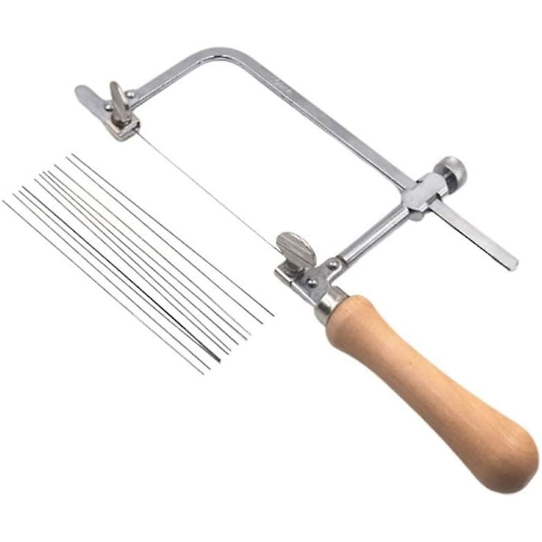 Smykke Sav Justerbar Smykke Sav Ramme Med Savblade Professionelt Smykkefremstillingskit Til Kunstrammefremstillingsværktøjer (med 12 Savblade) [DB]