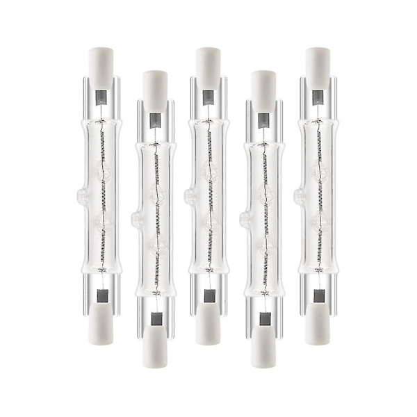 5 stk. R7s 118mm 300w 230v, r7s halogen lineær pære, dæmpbar halogenlampe til konstruktion Wo - Jnnjv [DB]