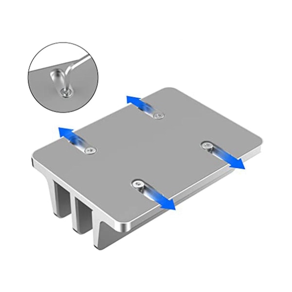 Vertikal bærbar computer beslag skrivebord aluminium beslag base størrelse justerbar vertikal beslag aluminium legering dobbelt kort