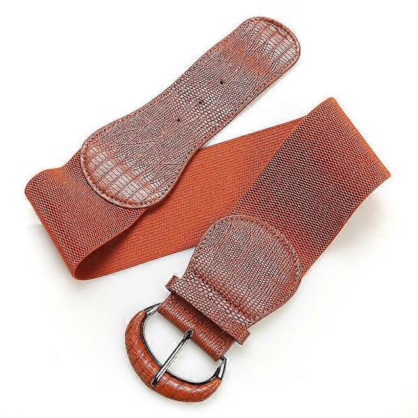 Elastiskt brett dam-bälte db Brown