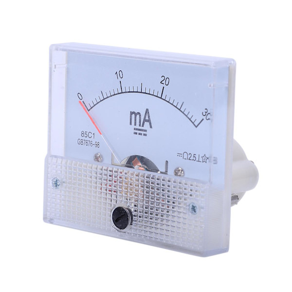 Dc 0-30ma Analogt Strømpanel Måler Amperemeter 85c1 30ma, Hvid