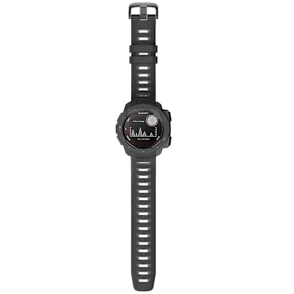 Til Garmin Instinct Silikone Urrem [DB] Black Grey