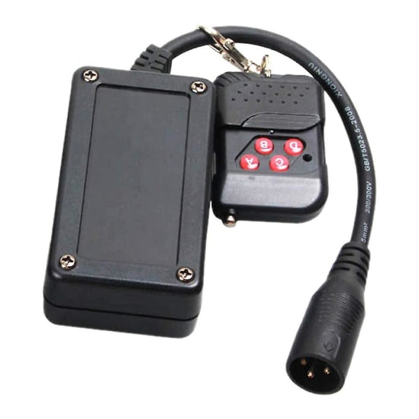 Bærbar 3 Pins Xlr trådløs fjernbetjeningsmodtager til røgtågemaskine Dj Stage Controller Rece [DB] Black