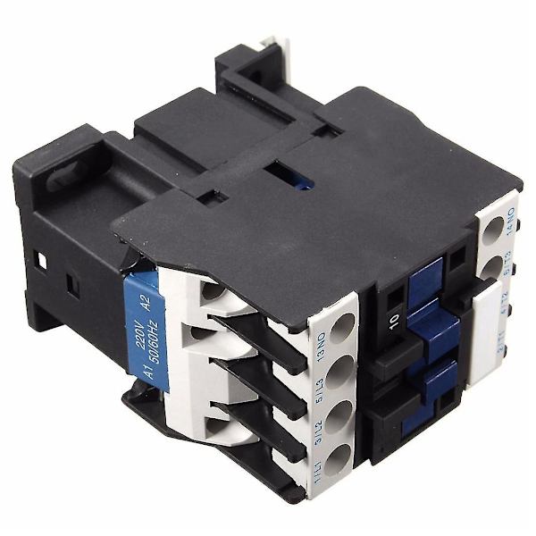 AC-kontaktor AC220V spole 18A 3-fas 1NO 50/60Hz motorstartrelä LC1 D1810 svart  [dB}