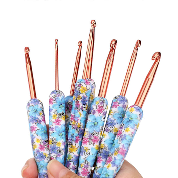 8 stk Heklenåler Sett med Polymerleirehåndtak DIY Håndverk Heklenåler Tilbehør db
