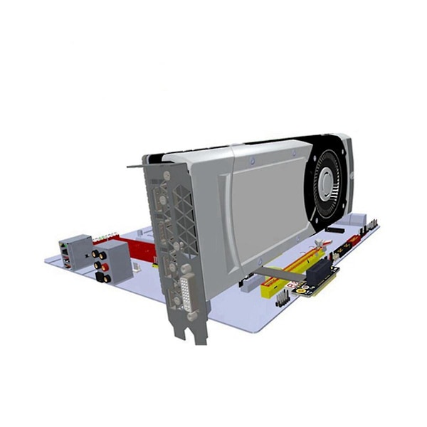 Pcie X1 -jatkokaapeli, kaksois oikea Pcie 3.0 X1 - X1 -jatkokaapeli, 8gbps Pci 1x -jatkokortti, nauha Ext [DB] As Shown