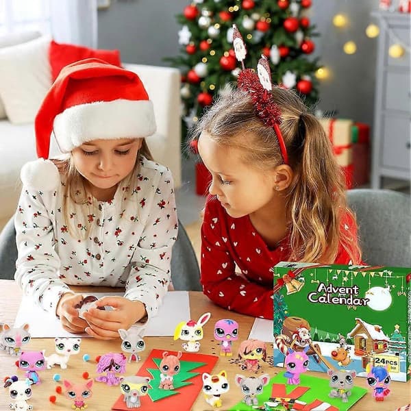 24-dagers adventskalender med samleobjekt Bubblebug-kjæledyr for barn, nedtelling til jul [DB] C
