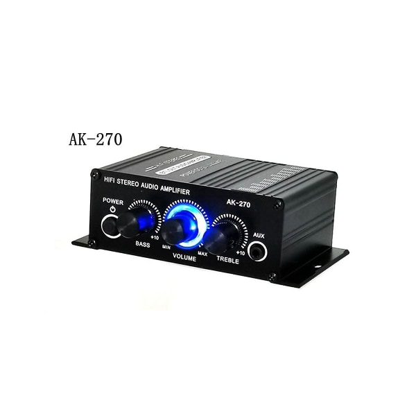 -270 Ak270 12v Mini Hifi Power Amplifier Audio Hjemmebiograf Forstærker 2 Kanal Forstærker Usb/sd Aux Indgang