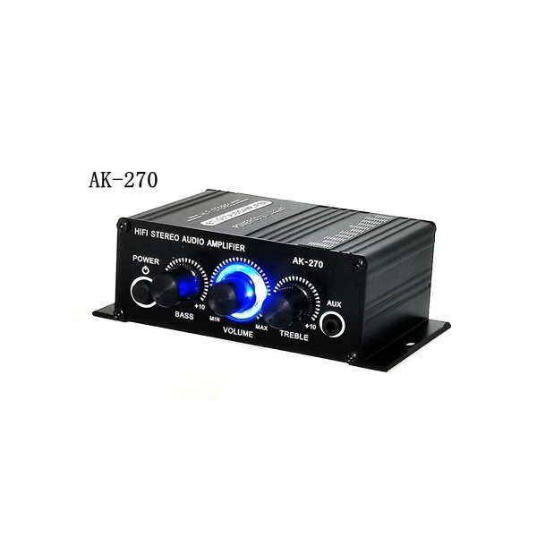 -270 Ak270 12v Mini Hifi Power Amplifier Audio Home Car Theatre forstærker 2 kanals forstærker Usb/sd Aux Input