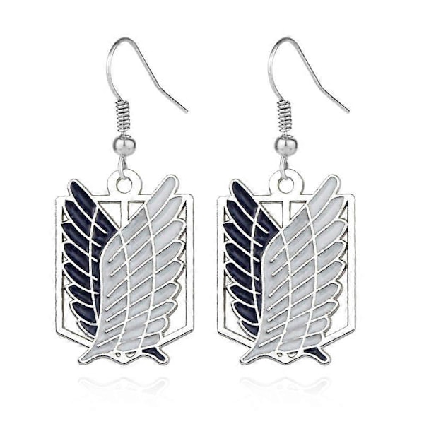 Anime Attack on Titan Akatsuki Organisation Röd Moln Vingar Hängande Örhängen Berlocker Ornament Cosplay Smycken för Unisex Gåva [DB] E202