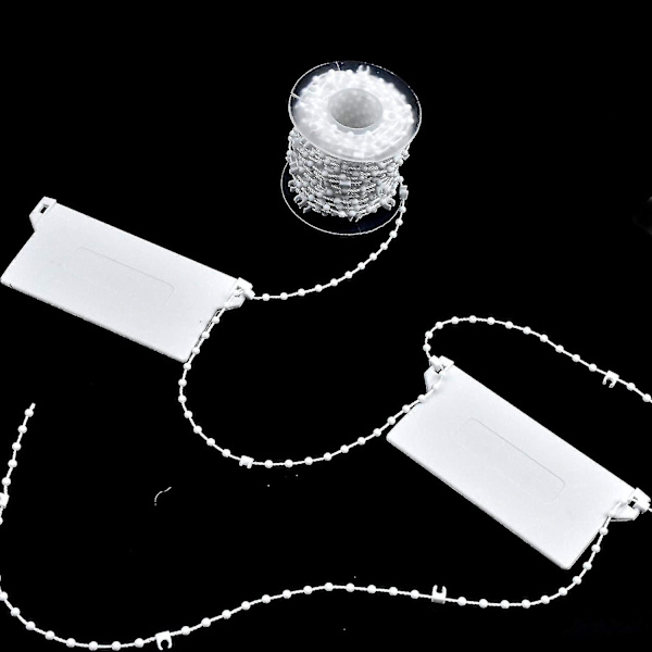 20 st vertikala persienner vikter nedre lameller 89 mm (3,5 tum) & 10 m plast vertikala persienner kedjor för gardin vertikala persienner reparationskit, vit