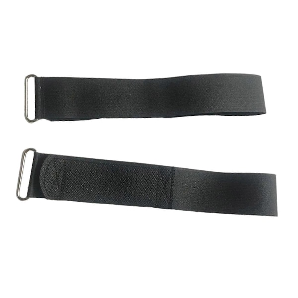 2x Kuntopyörän poljinhihnat Soutulaitteen poljinhihnat Universaalit säädettävät jalkaharjoitteluun kuntoilulaitteiden lisävarusteet [Db] Black 48cm