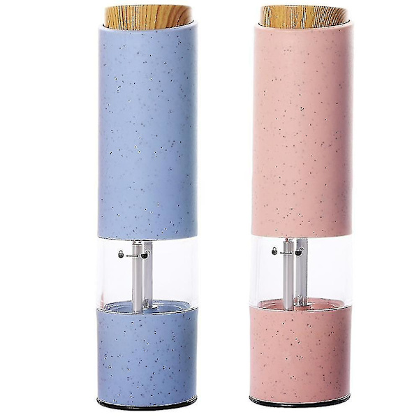 Db 2 kpl sähköinen suola- ja pippurimyllysetti paristokäyttöinen suola- ja pippurimylly ja pippurimylly pink*blue