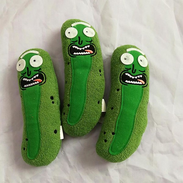 Søt Pickle Rick 20cm plysj utstoppet dukke morsom myk pute ansikt utstoppet dukke [DB] 1PC