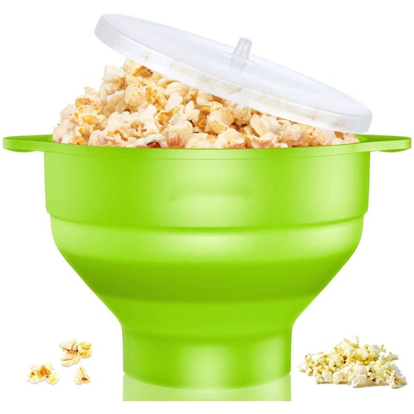 Popcorn Popper, Mikrobølgeovn Trygt, Silikon Popcorn Maker Og Oppvaskmaskin Trygt, Popcorn Bol Og H [DB]