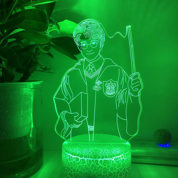 Magisk Akademi Harry Potter Nattlys 3d Led Illusjonslampe For Barnerom Dekorativ Lampe -- Mønster Mcrack Sete Db