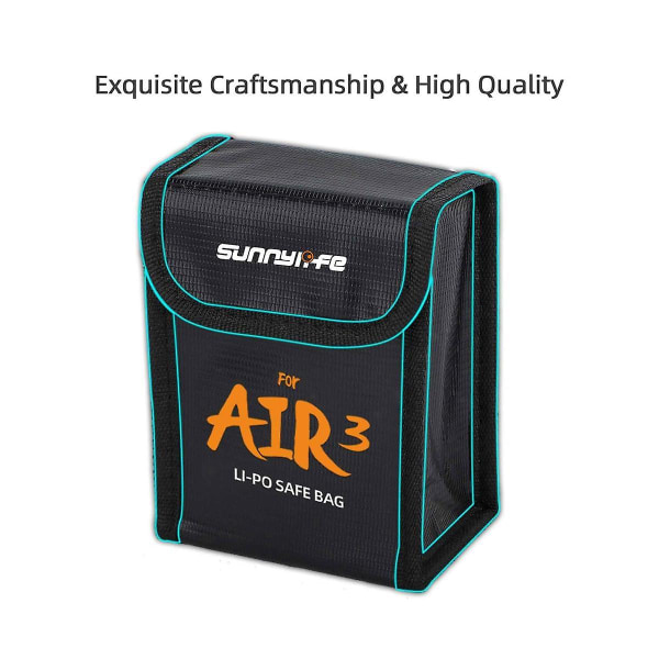 For Air 3 batteri Explosionssäker väska Litium säkerhetsförvaringspåse Flamskyddande skyddsväska Ac