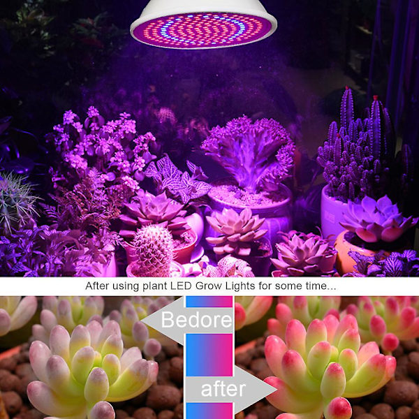 E27 15w LED plantelampe til indendørs planter, ækvivalent fuldspektrum plantevækstlampe til spiring og blomstring