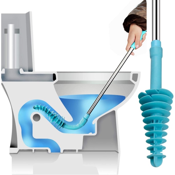 Toalettplunger RV Auger - Toalettåpner, Toalettslange Baderom Toalett Mudder Rør for Tett Siphon Toalett