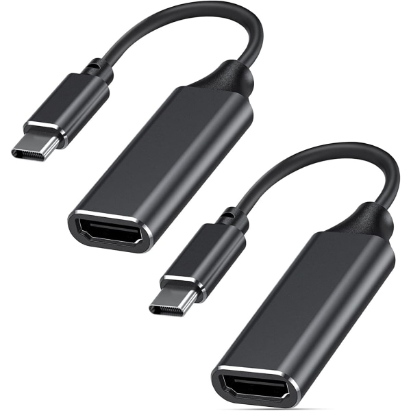 USB C - HDMI -sovitin 4K Mac OS:lle, Type-C - HDMI -sovitin [Thunderbolt 3] (2-pakkaus)