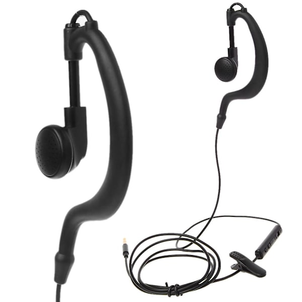 3,5 mm Jack Enkelförars Headset Endast Mono Hörlurar Med Mikrofon För Telefon [DB] Black