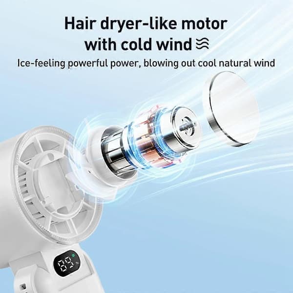 RD21 Foldbar Kølende Håndholdt Ventilator [DB] Blue