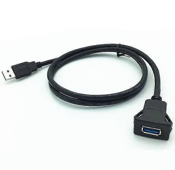 Usb Panel Flush Mount Kabel Usb 3.0 Forlænger Usb Mount, Dash Mount, Flush Mount, Panel Mount Kabel, Til Bil, Båd, Motorcykel (firkantet Singl [DB]