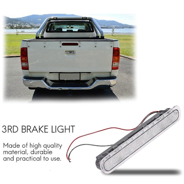Auton LED 3. jarruvalon linssi, yhteensopiva Toyota Hilux Vigo MK6 SR5 2005-2014 [DB] White  Black