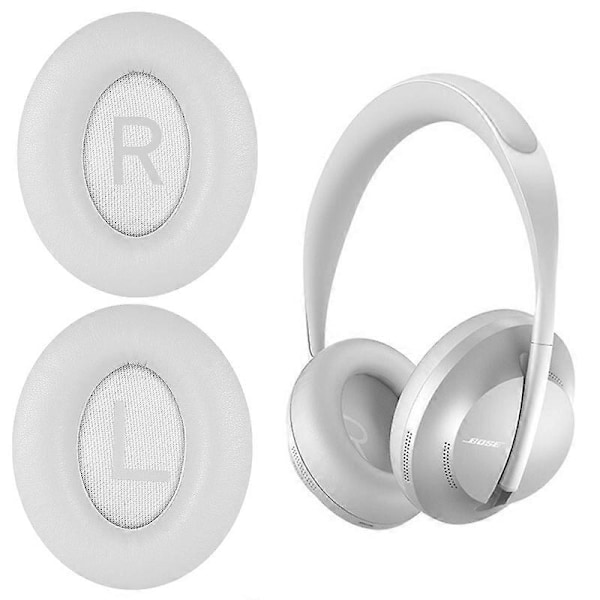 1 Par Ersättnings Proteinläder Öronkuddar Öronkuddar för Bose 700/NC700 Bluetooth Hörlurar [Db] White